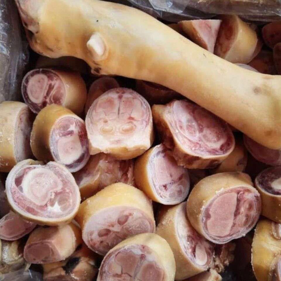 新鲜黄牛蹄生牛蹄子牛脚牛腿整根切块带筋骨炖汤红烧火锅 新鲜牛蹄