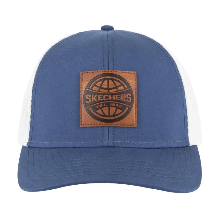 skechers斯凯奇男士帽子棒球帽运动帽司机帽纯棉弯檐遮阳网眼拼接可