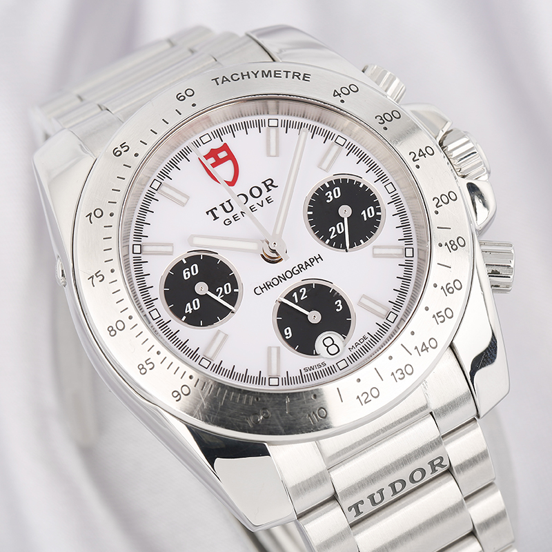 【二手95新】帝舵20300-93570白 heritage chrono自动机械41mm男士