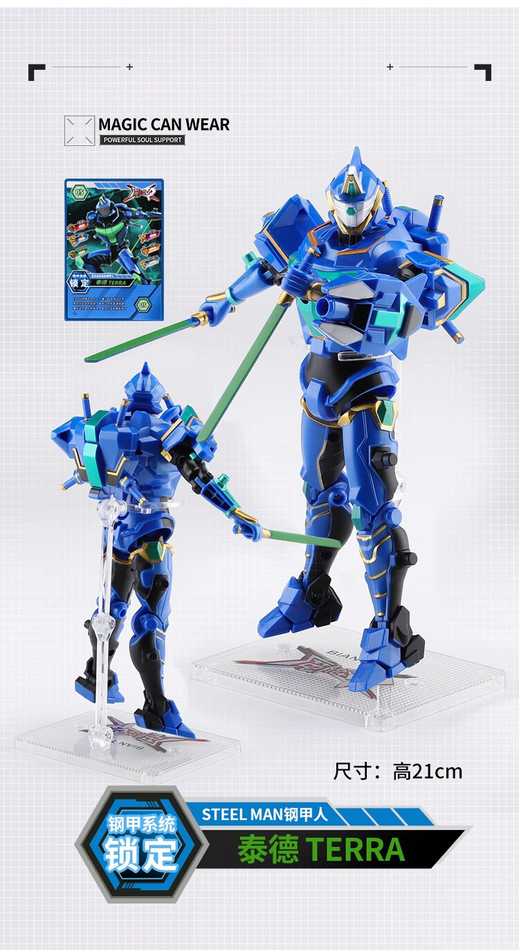 魔能圣甲钢甲人合金发光发声机器人金刚魔能动装维特泰德伊达希尔斯