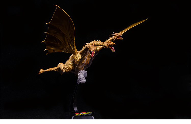 【新款】万代电影人物手办盒装2019电影哥斯拉2怪兽shm基多拉关节可动