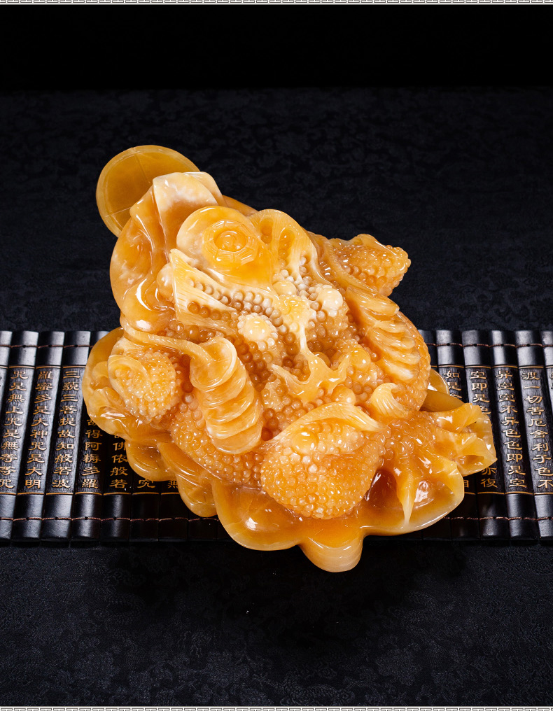 饰品摆设开张送老人长辈送领导送朋友新家创意白玉金蟾长约25cm现货