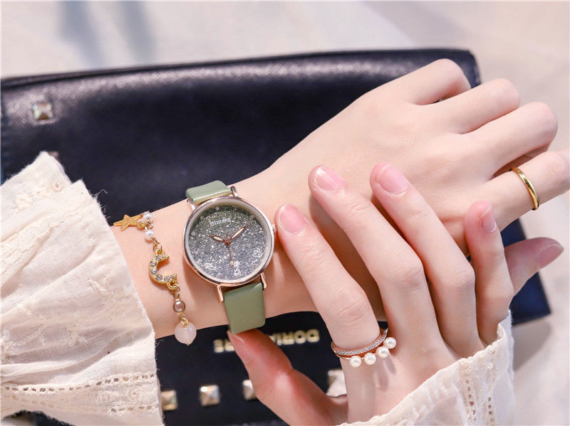 disney/ 梦幻紫星空流沙少女心手表小仙女高颜值初中生可爱软妹日系