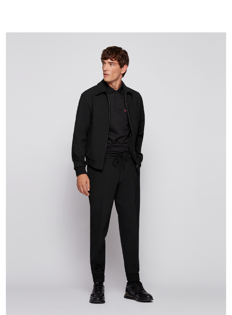 hugo boss雨果博斯男士2021秋冬新款保时捷联名系列棉毛修身polo衫