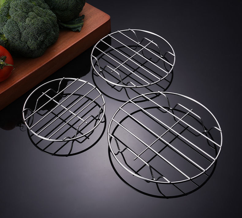 不锈钢蒸架蒸格隔水蒸笼屉蒸菜蛋鱼馒头高矮脚家用蒸锅支架子 201