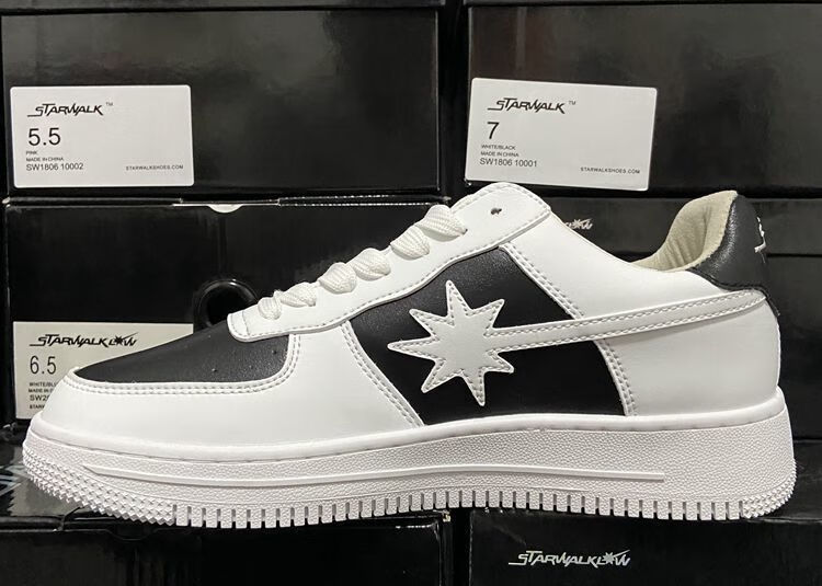 starwalk 白蓝星巨龙babyblue休闲潮流男女滑板鞋运动鞋休闲板鞋 纯白