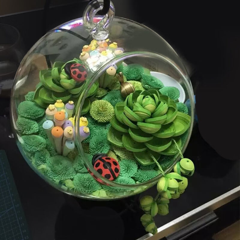 磐阙上新衍纸多肉材料包立体手工diy材料包套装可爱摆件盆栽衍纸画