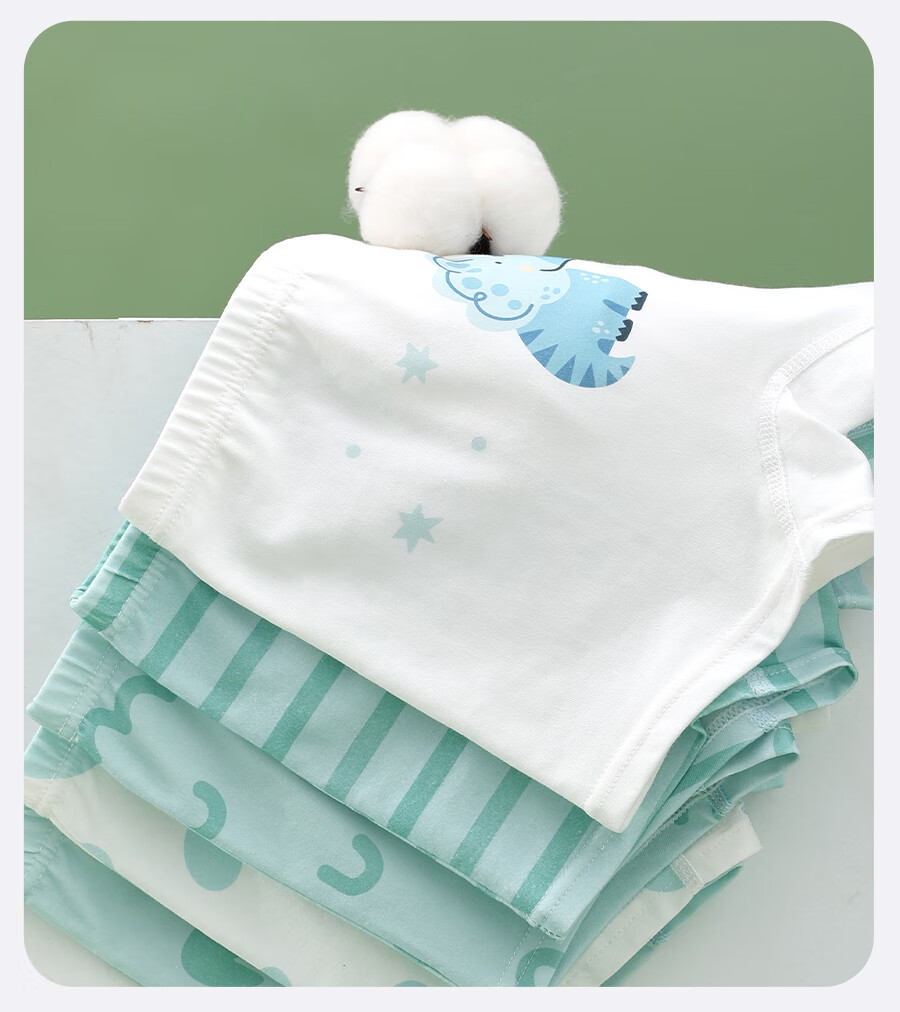 Mianqixiong Boys' Cotton Underwear Children's Cotton Boxer Briefs 95% Cotton Boys Class A No Pinch PPG027 5-Pack - Size M 11