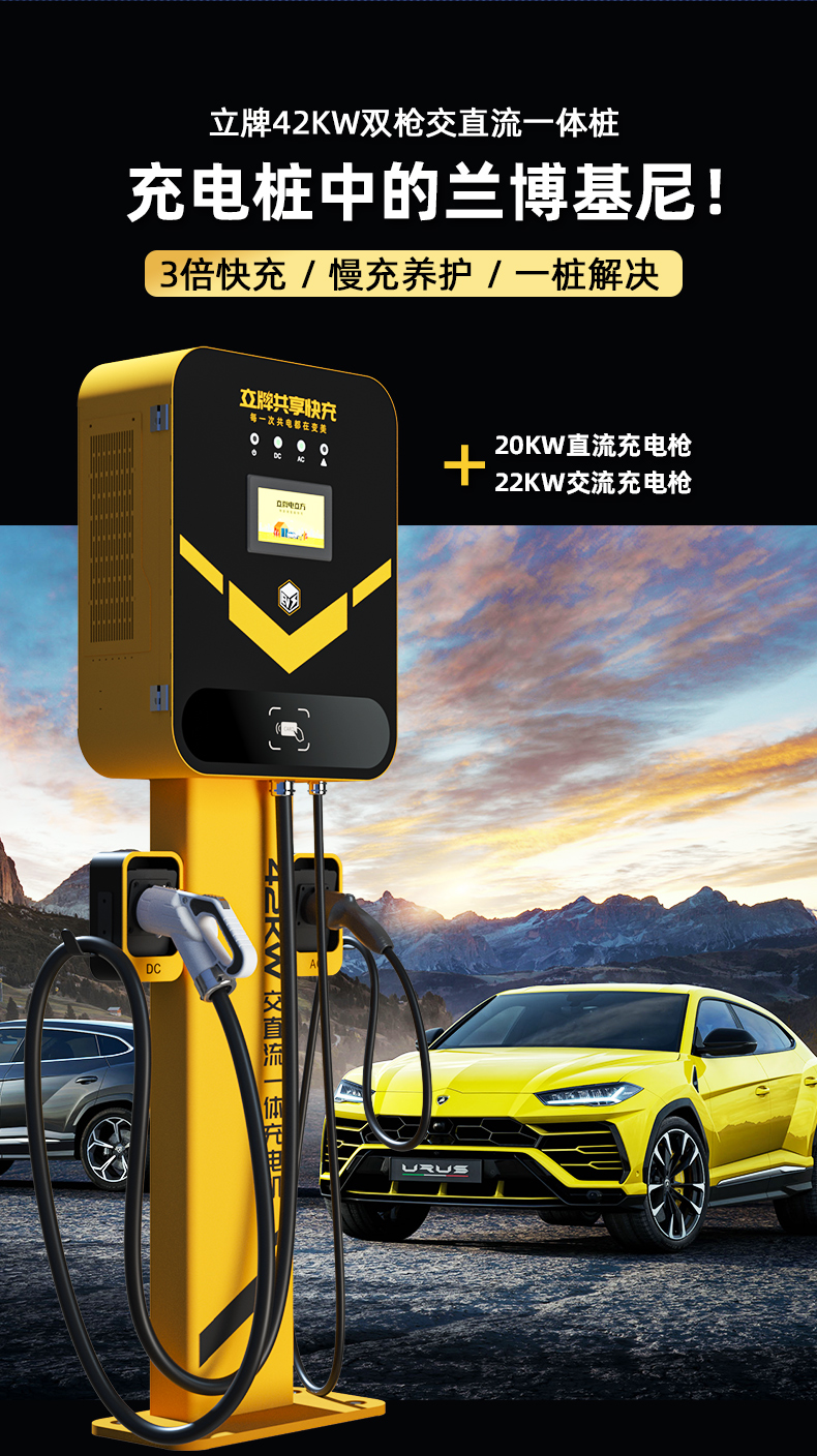 立牌旗舰店 家用新能源电动汽车快速充电国标充电桩 380v家用特斯拉