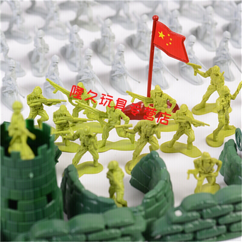 定制军事小兵人军人模型套装场景 塑料士兵小人打仗沙盘玩具兵团 260