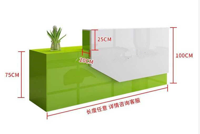 怡家合yijiahe新款现代收银台前台接待台烤漆吧台公司酒店美容院培训