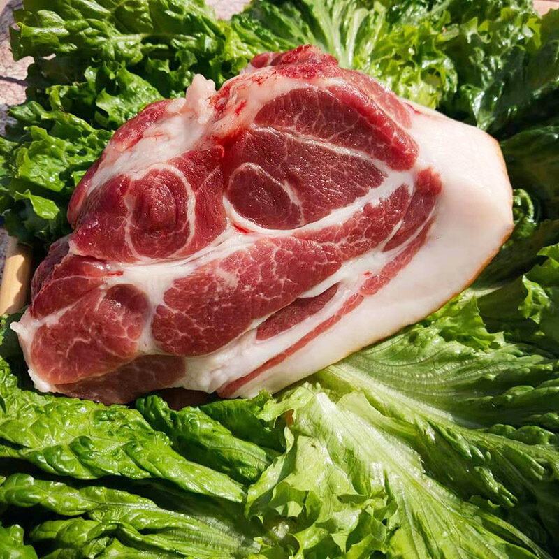 东北笨猪新鲜梅花肉土猪肉前颈肉食用瘦肉3斤