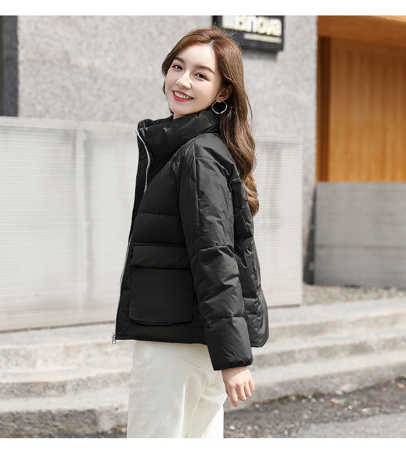 波司登旗下雪中飞羽绒服女2021新款短款潮时尚反季面包服冬天衣服外套