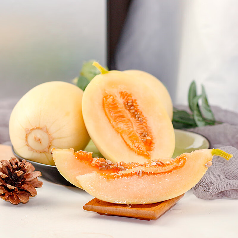 现摘台州东方蜜一号甜瓜新鲜当季白皮黄肉脆甜香瓜5斤