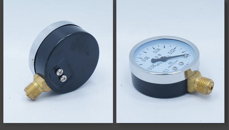 仪表厂普通真空压力表yz-60抽真空负压表全规格-0.1-0mpa 负0.