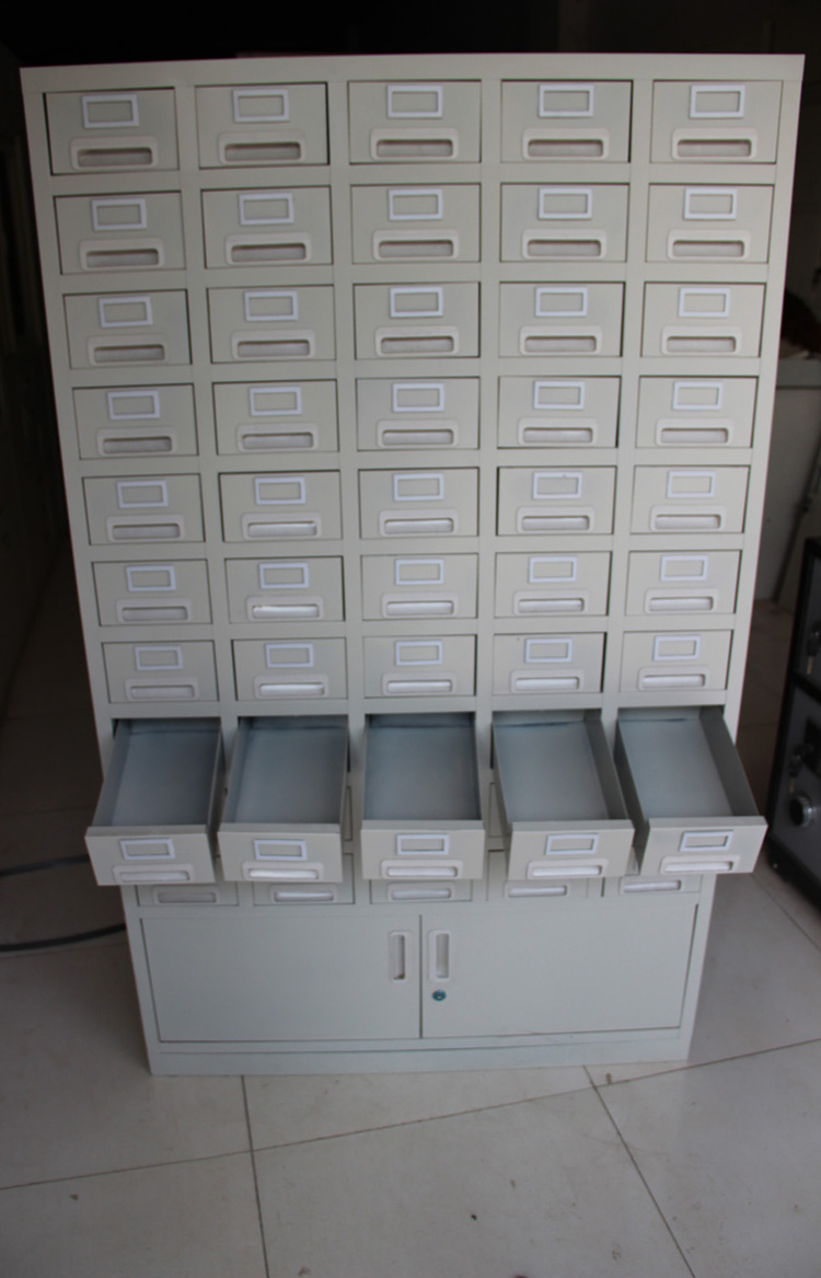 钢制50五十斗卡片目录柜钥匙分类多抽屉铁皮螺丝柜零件整理柜定制 50
