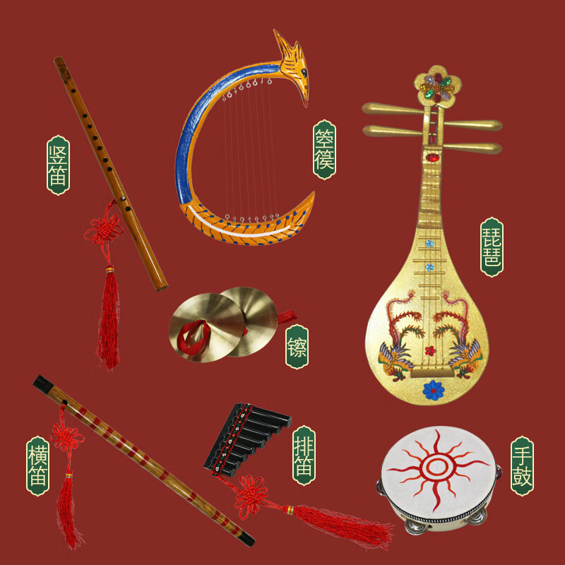 箜篌乐器大 古装cos箜篌晚音凤头篌竖琴乐器道具风摄影游戏影视舞蹈