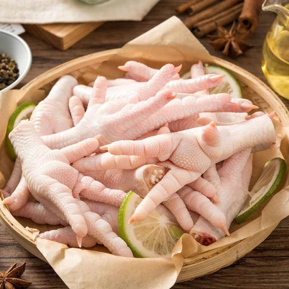 顺丰直达批发新鲜冷冻鸡爪子无水分特大短凤爪冷冻生脚福茹洲鸡爪四斤