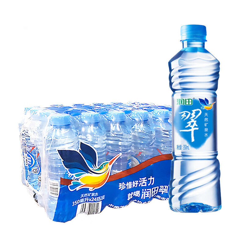 润田翠 350/500ml*24瓶整箱 含硒饮用矿泉水家庭会议用水 【含硒】350