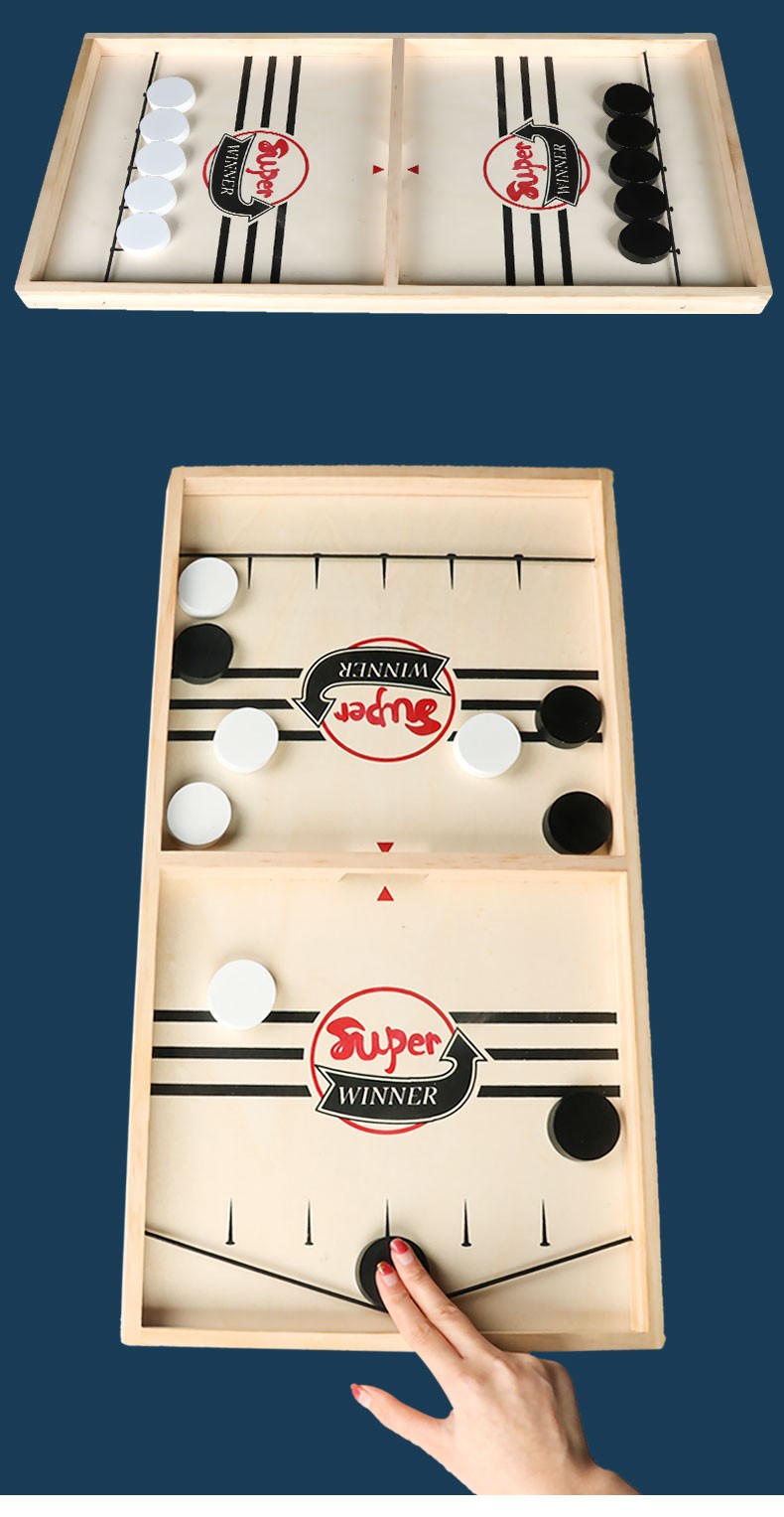 弹弹棋弹射棋玩具桌游碰碰棋儿童益智双人对战子互动碰碰棋游戏 大号