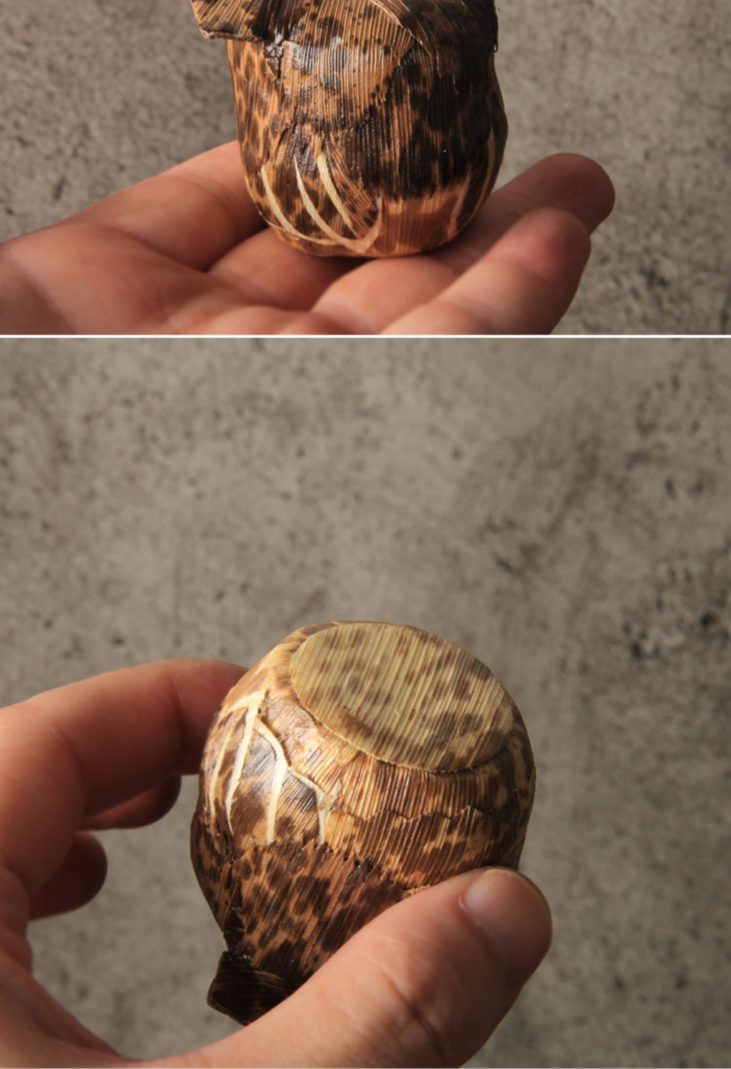 竹编工艺品摆件 纯手工民间工艺鸳鸯笋壳笋皮编制鸭子猫头鹰竹编茶宠