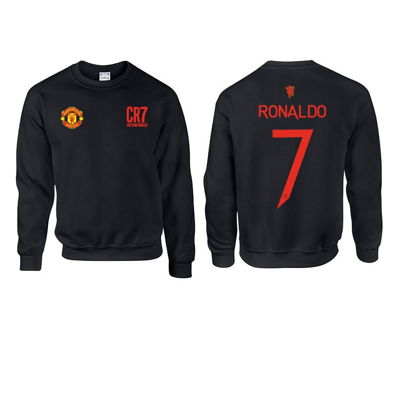 嘉蝶c罗曼联7号足球连帽卫衣罗纳尔多cr7运动训练球衣服男女春秋冬季