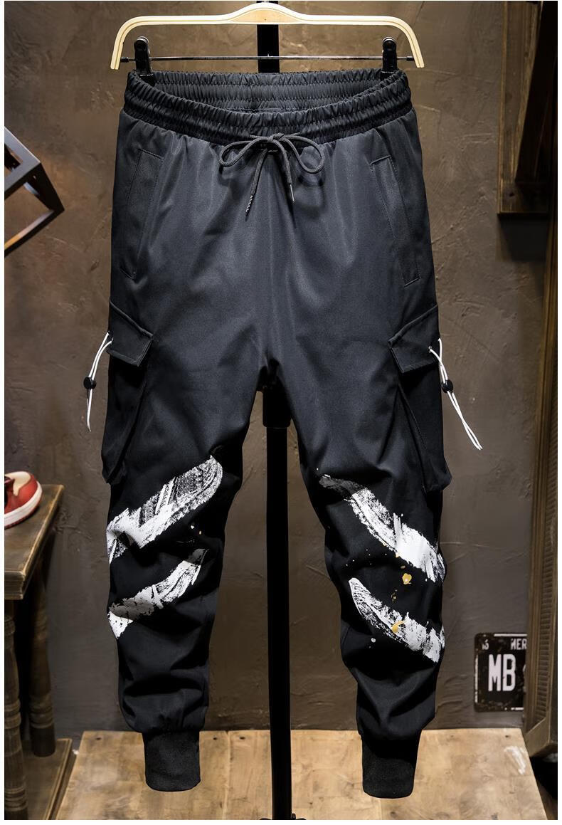 小码男裤155小个子裤子精神小伙哈伦工装裤秋冬工装裤男潮牌束脚哈伦