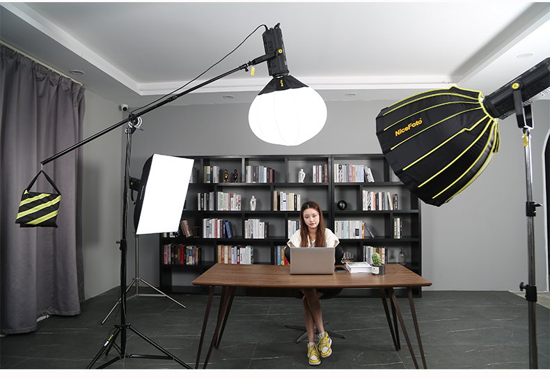 nicefoto耐思快装深口抛物线柔光箱摄影灯视频拍摄灯格栅柔光罩影棚