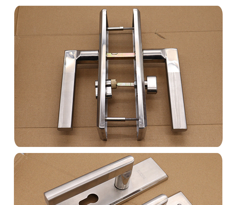 雅迎净化门锁无尘车间彩钢板门锁洁净室活动房门锁70锁舌工程执手锁