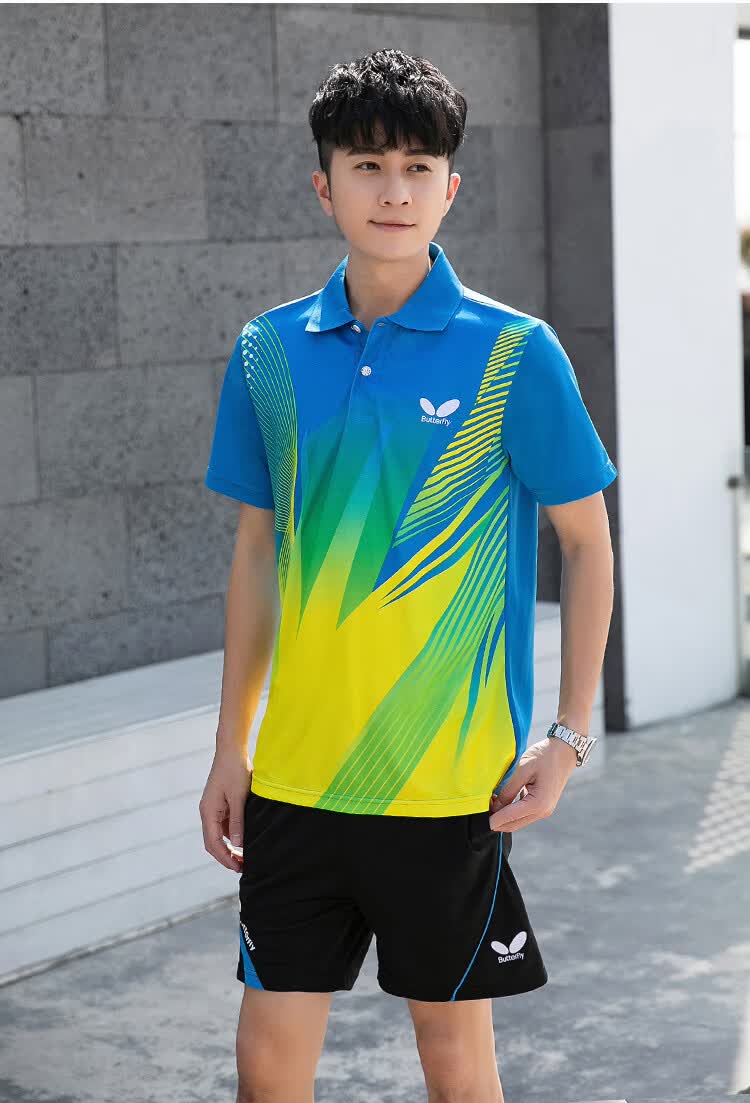 乒乓球服装男女夏短袖速干乒乓球衣套装比赛服运动服女b274红上衣