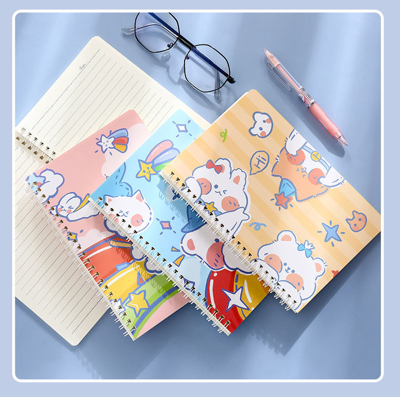 a5卡通本子创意笔记本本子高颜值可爱记事本日记本生日礼物女文具a5