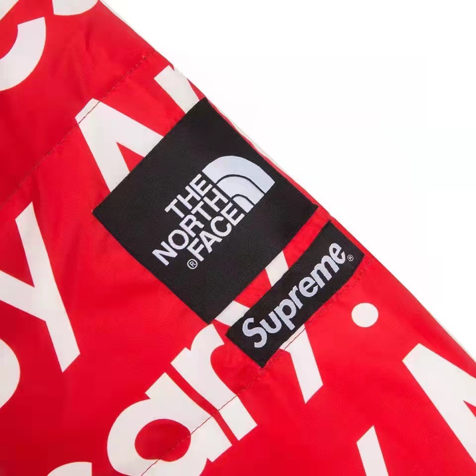 潮牌supreme联名thenorthf弹幕羽绒服男女外套 弹幕黄色【男女同款】