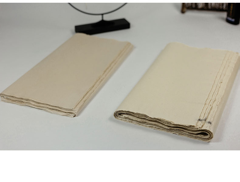 小郎人 夹江手工毛边纸超薄蝉翼纯手工无格加厚书法练习用纸毛笔字纸