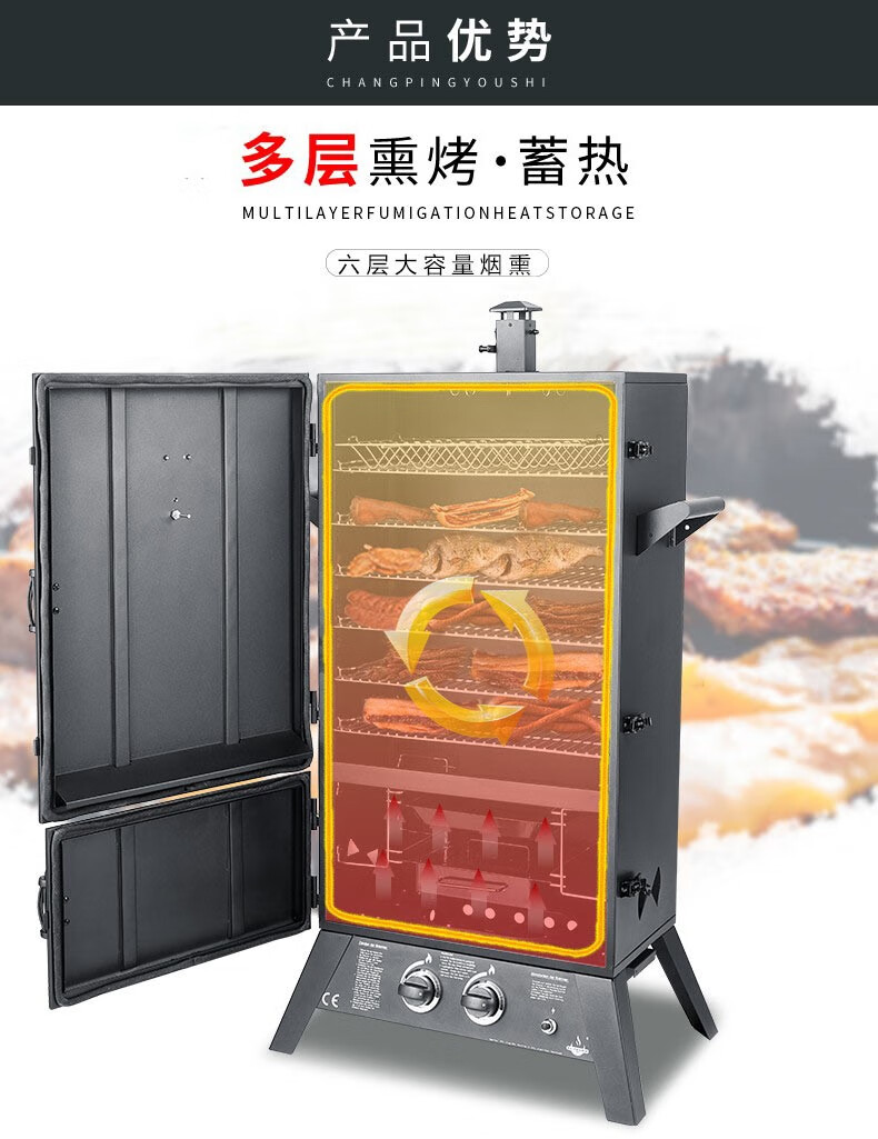 熏肉设备炉子烤腊肉熏肉炉 家用烧烤炉烧烤架 腊肠红肠烟熏炉腊肉炉