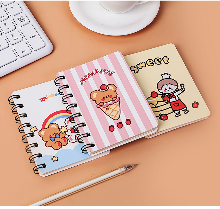 卡通小号线圈小本子便携式随身口袋英语本单词本可爱迷你少女心手账本