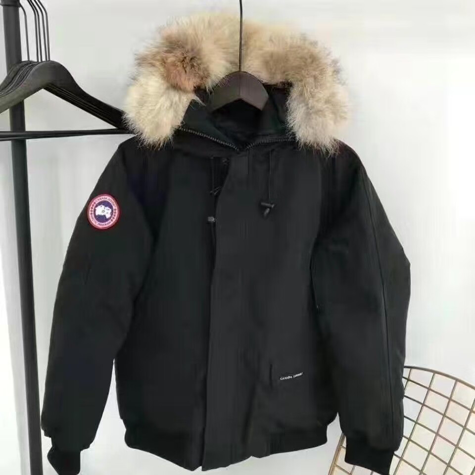 加拿大鹅奢品2022冬季01大鹅羽绒服男男女短飞行夹克情侣国标90白