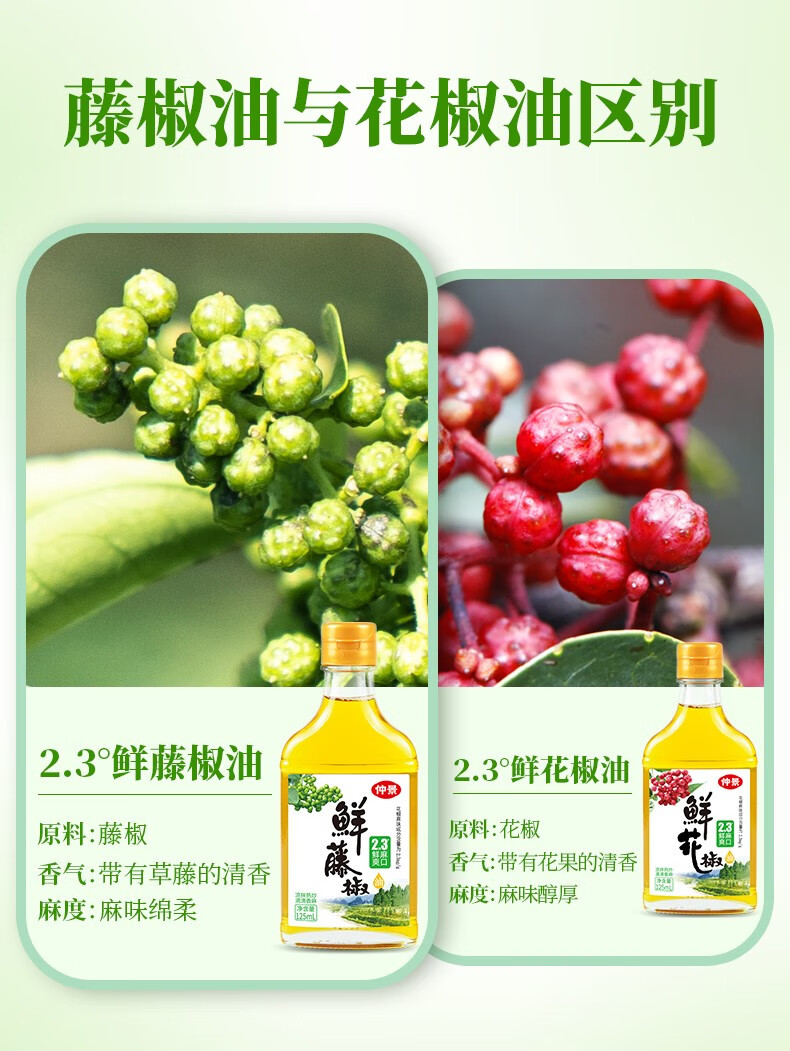 仲景23鲜花椒油纯正麻油特麻椒油凉拌菜火锅蘸料红花椒油麻辣油125ml