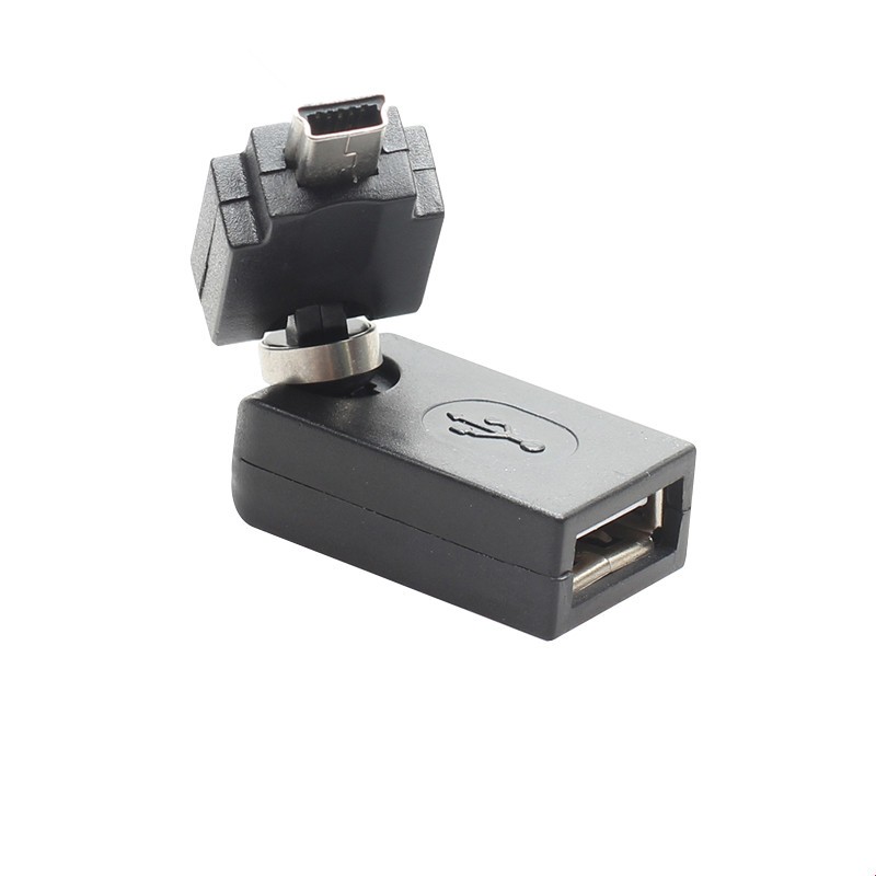 辉宏达 适用车载u盘接口转换器mini usb转接头t口 v3车载otg数据线u盘