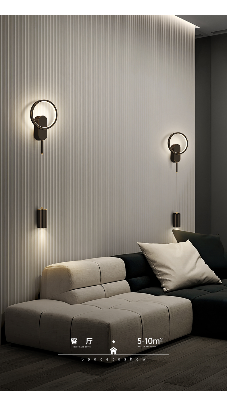 电视墙壁灯轻奢风格全铜轻奢铜壁灯北欧风格简约客厅电视背景墙壁灯