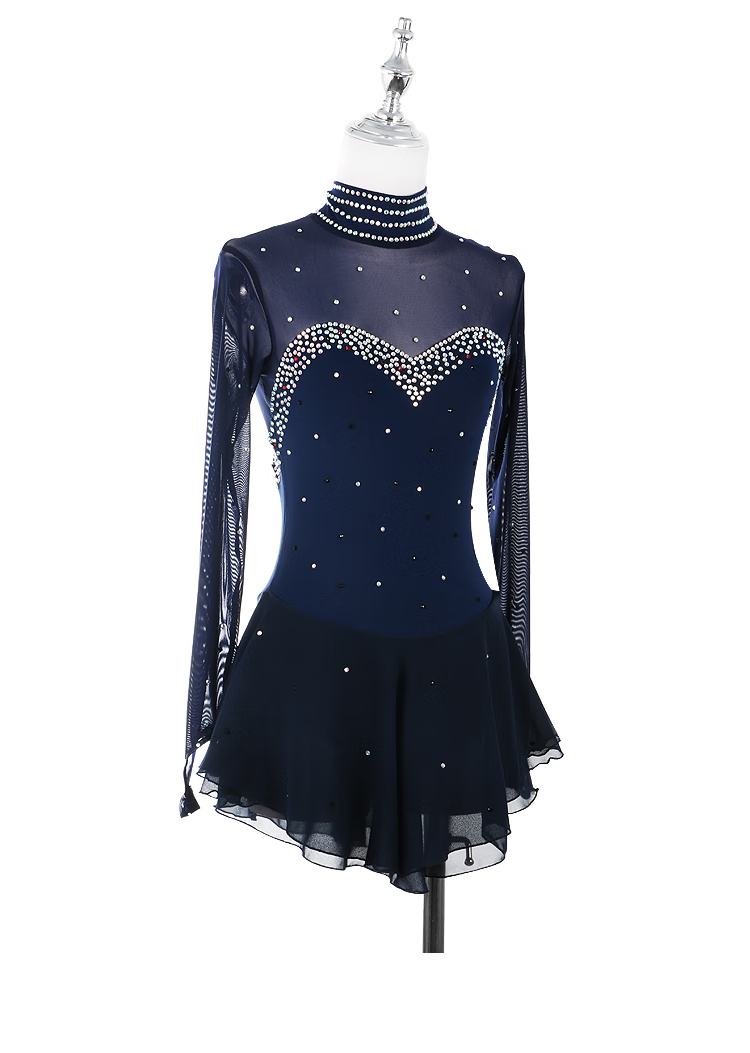 花样滑冰考级比赛服定制花样滑冰表演服女童溜冰服儿童成人比赛考级