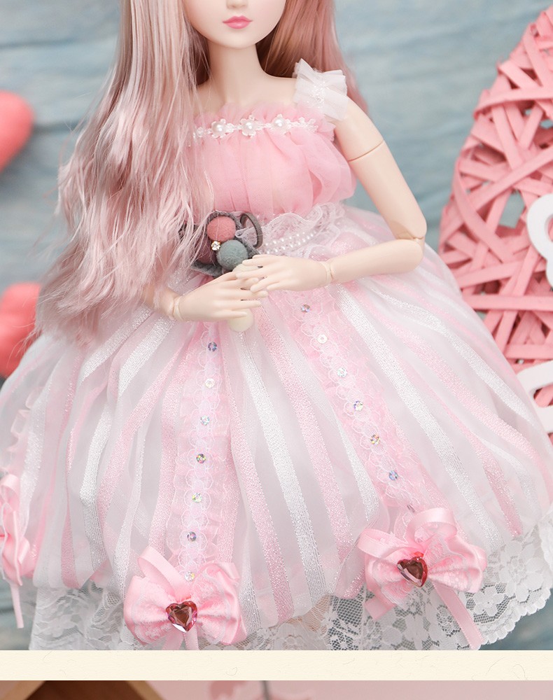 60厘米娃娃衣服小魔仙芭比公主换装婚纱套装时尚休闲大裙子3分娃6潘妮