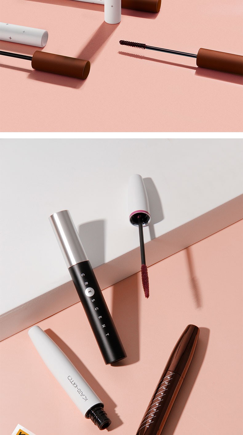 kato睫毛膏纤长浓密卷翘易拉长自然纤细根根分明细刷头极细不易晕染不