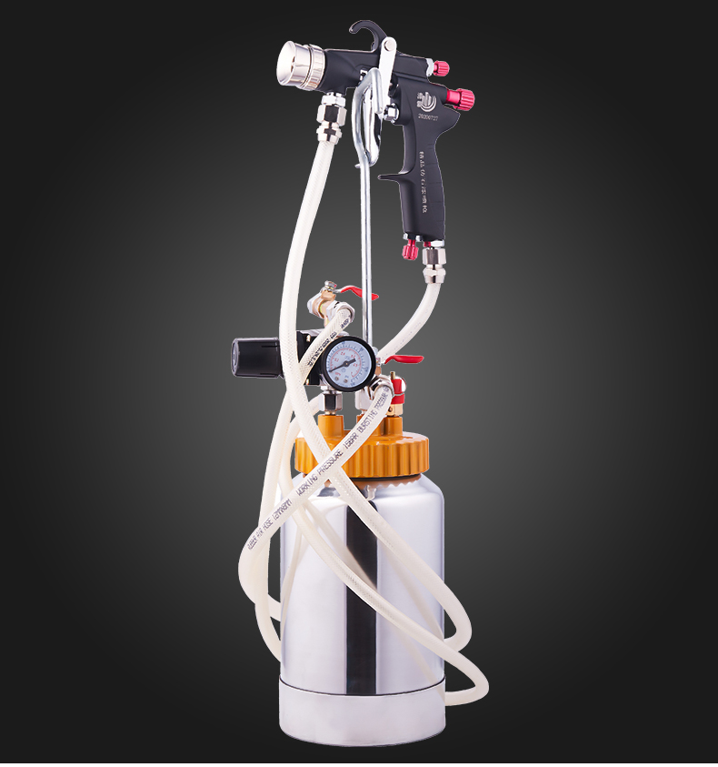 2l水包水多彩漆喷抢乳胶漆油漆喷涂工具水包砂外墙涂料压力桶喷枪