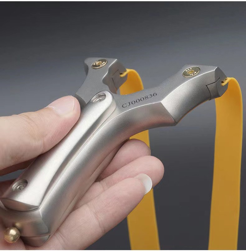 浴战弹弓不锈钢加强专业一体免邦快压扁皮筋加厚激光红外弹弓抢瞄准器