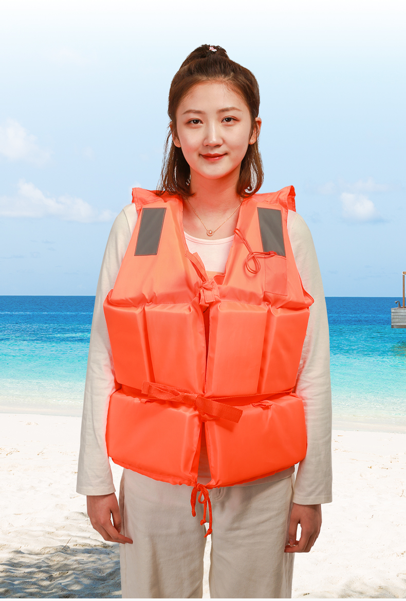 儿童救生衣马甲背心 橙色防汛抗洪救生衣 路亚钓鱼救生衣 游泳救生衣