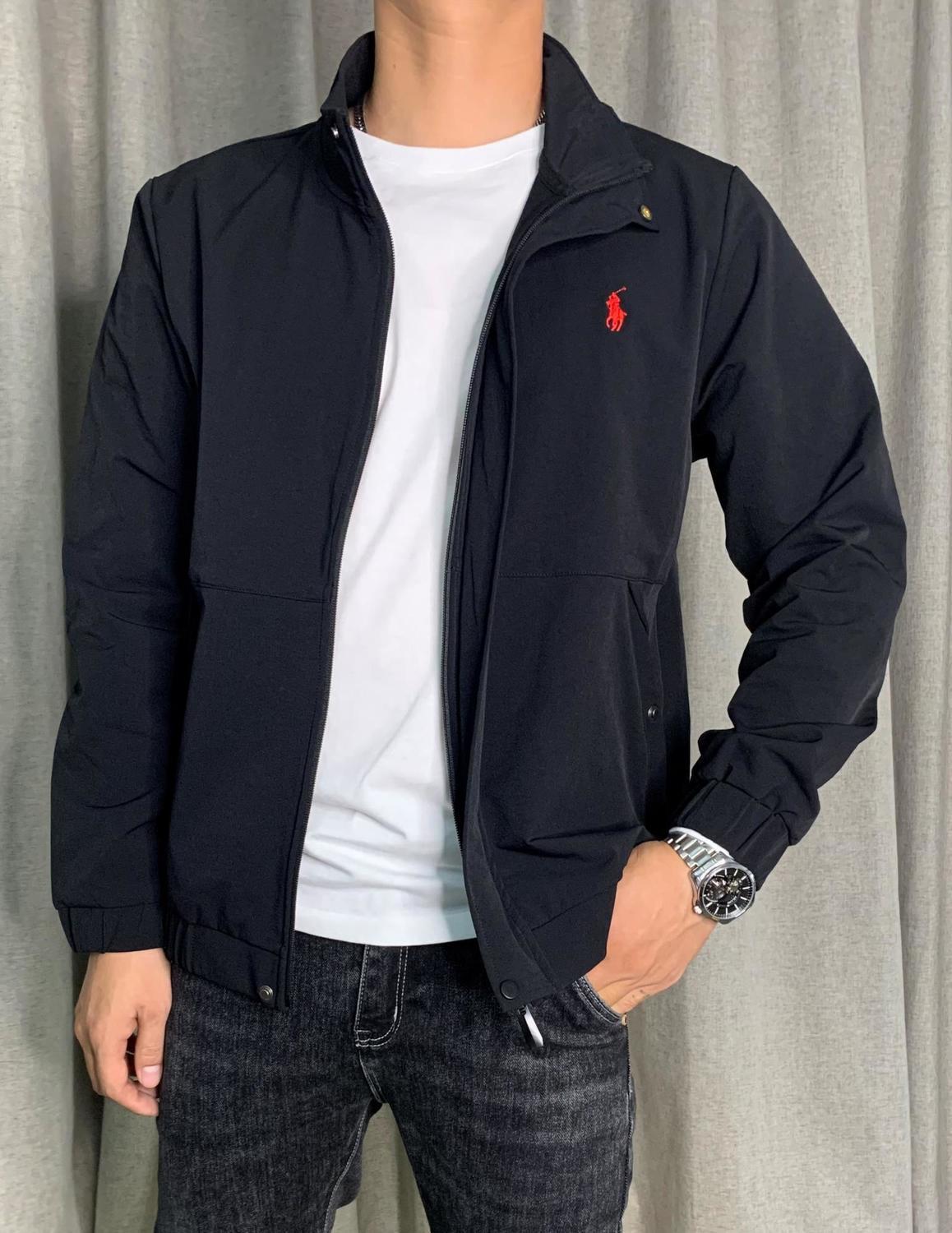 保罗polo外套男时尚经典秋冬季男士小马标刺绣棒球领拉链夹克男休闲
