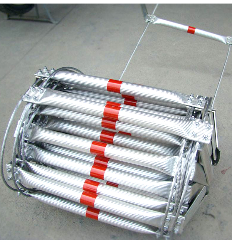 小郎人消防软梯铝合金钢丝软梯消防救援高楼逃生高空和井下作业救生