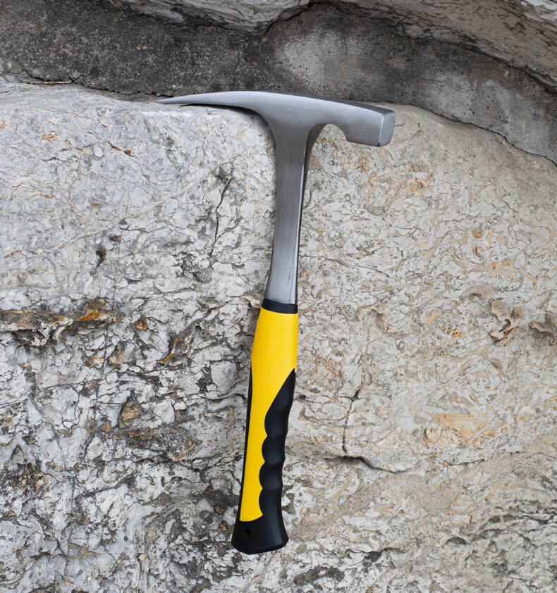 破冰锤户外地质锤专业地质勘探锤尖头平扁头一体式锤子鸭嘴矿锤采矿