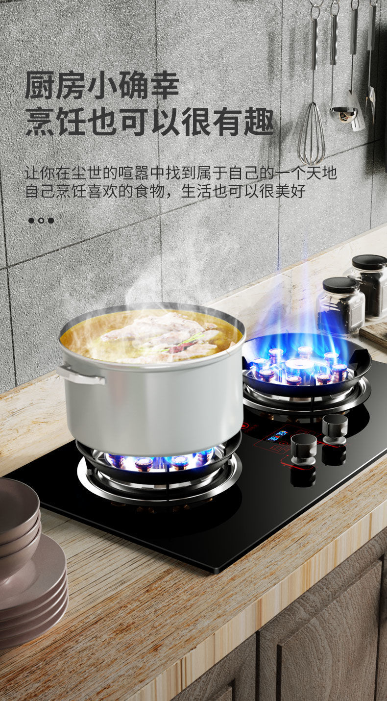 夏新燃气灶双灶家用天然气节能猛火液化气台式煤气灶双灶头嵌入式we