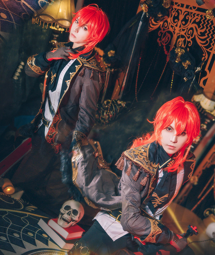 原神cos服迪盧克cos遊戲正裝套裝cosplay服裝男全套迪盧克套裝s